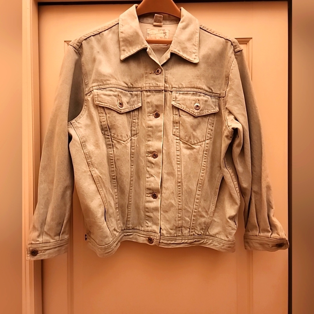 Vintage Men's BonJour Light Blue Denim Jacket- medium